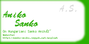 aniko sanko business card